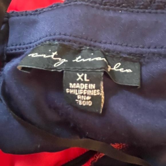 Strapless navy and red maxi dress - Picture 10 of 14